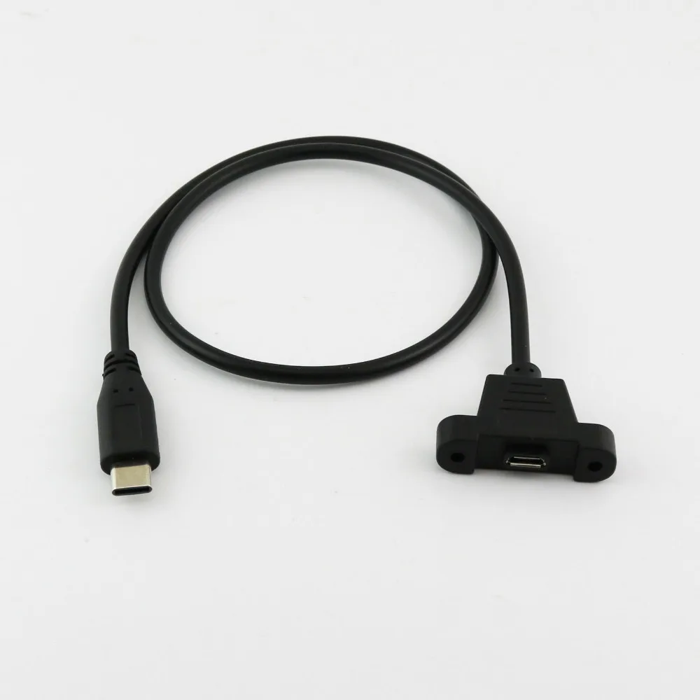 10 шт. кабель для передачи данных 3 1 типа C папа-USB 2 0 Micro 5 Pin мама 50 см | Компьютеры и