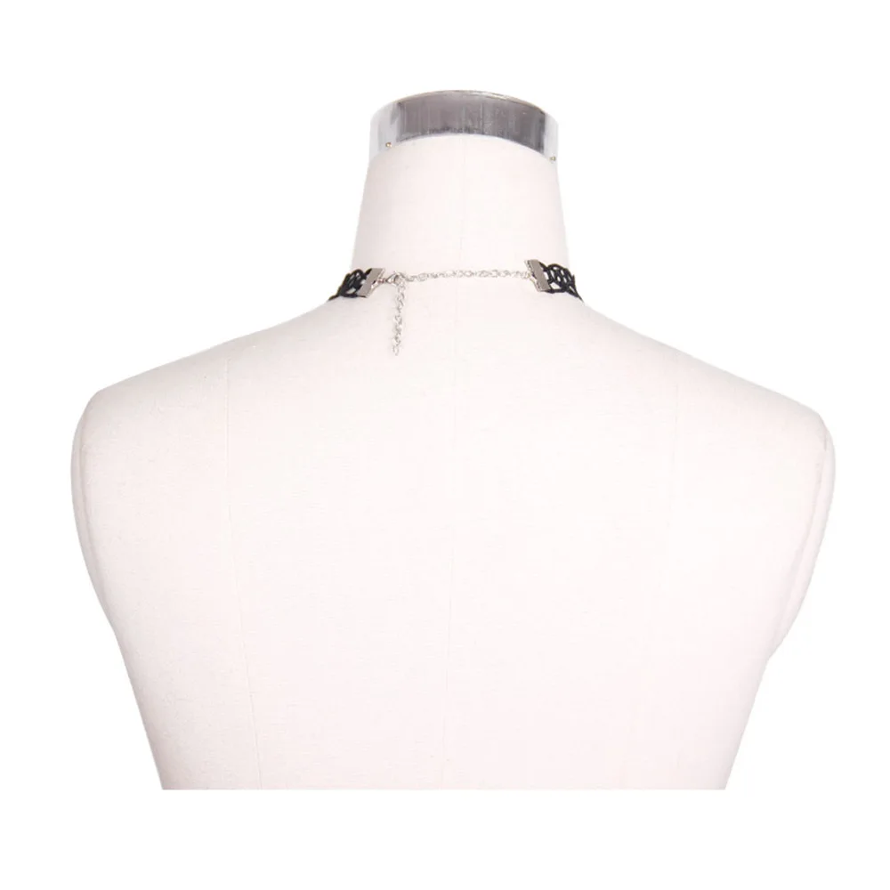 В Викторианском Стиле Готический Черное кружево колье для женщин изготовлено