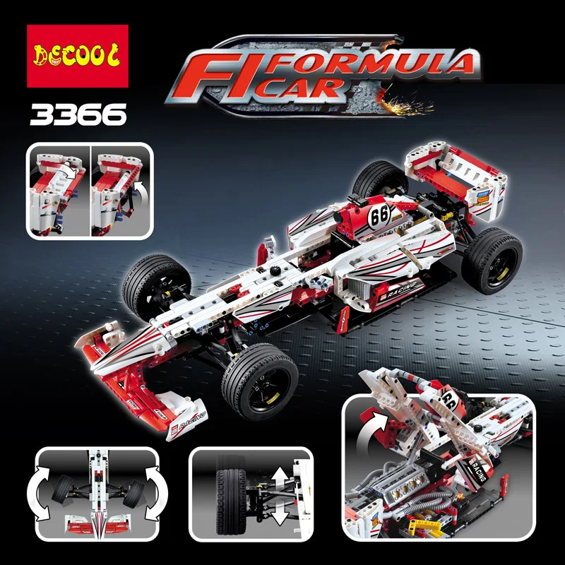 Гран-при гонщик F1 2 в 1 трансформируемая Модель Строительный блок Набор 42000