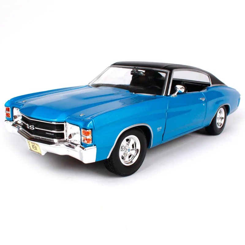 Maisto ss454 chevrolet chevelle синий автомобиль литье под давлением 275*105*77 мм роскошные модели