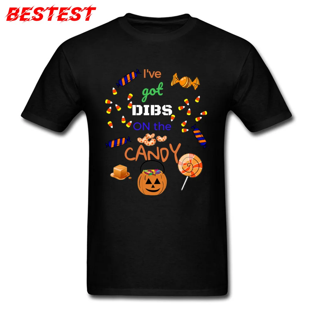 Футболка На Хэллоуин Мужская футболка с надписью Got Dibs On The Candy хлопковая одежда