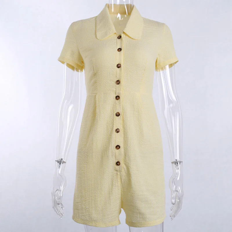 2019 повседневные Летние Комбинезоны женские однотонные модные пляжные на