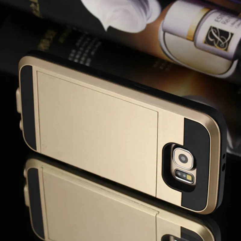 For Samsung Galaxy S6 S7 Edge S8 S9 Plus Note 8 5 6S 7 Hybrid Armor Case with Card Holder Full Protective Phone Shell | Мобильные