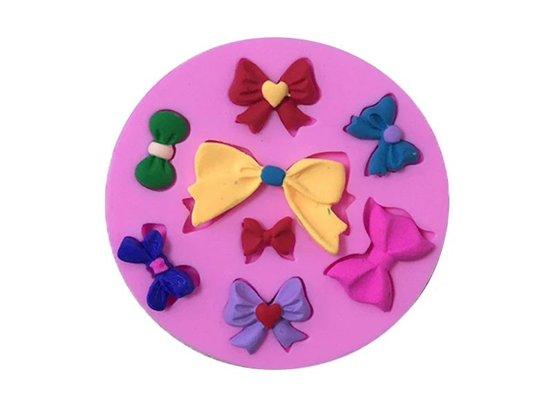 3D много бантов в форме галстука силиконовая форма для мыла ручной работы торта