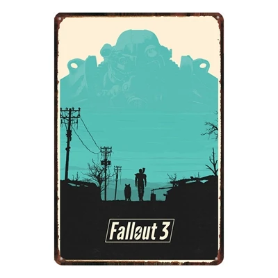 Fallout игра Металлическая жестяная вывеска винтажные таблички для стены паба дома искусство Ретро Бар украшения A-5774 - Цвет: DU1812