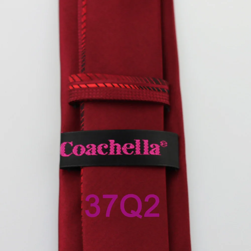Галстуки YIBEI Coachella бордовые галстуки тонкие с клетчатыми черными красными