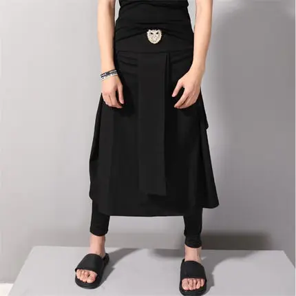 2018 мужская одежда han edition черная девять секций Мужская индивидуальная кюлоты