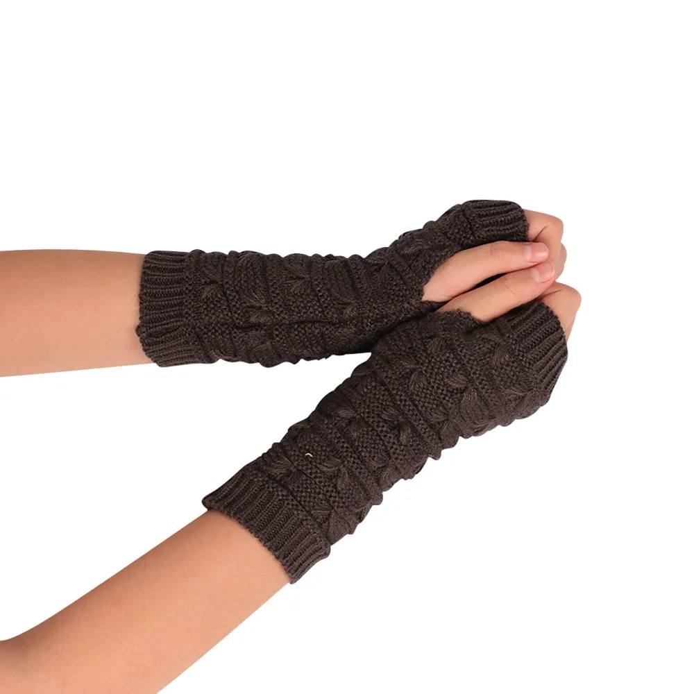 Womail Fashion Несколько цветов Трикотажные Arm Пальцев Зимние перчатки унисекс мягкие теплые варежки jan30/P fed30