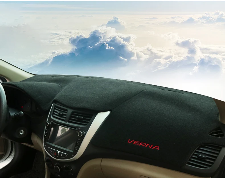Для hyundai Solaris Accent Verna 2012 2013 LHD крышка приборной панели автомобиля коврик Защита от солнца Ковры Анти-УФ аксессуары