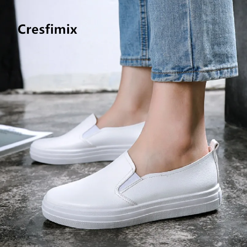 Туфли женские Cresfimix искусственная кожа на плоской платформе Повседневная