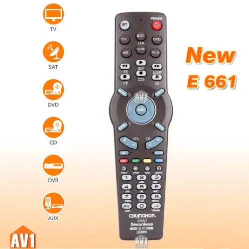 1 шт. Акция! CHUNGHOP обучающий пульт дистанционного управления для ТВ CBL DVD AUX SAT AUD|chunghop