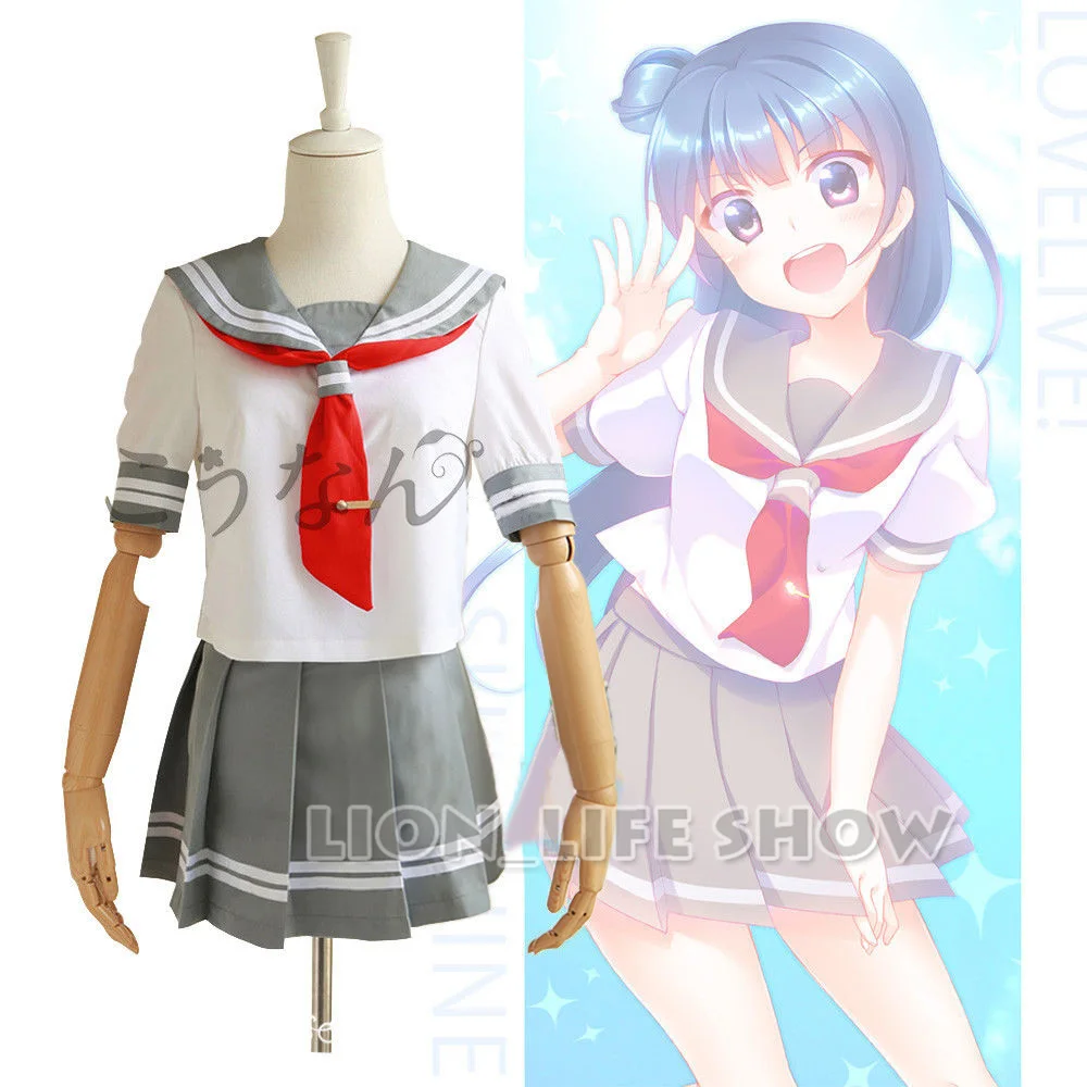 Милый! Солнечный свет! Aqours Takami Chika школьная форма матроска карнавальный костюм |