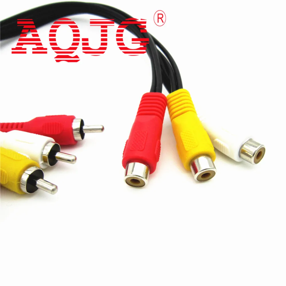 3 RCA разъем мама к 6 штекер сплиттер Аудио Видео AV адаптер кабель для ТВ приставки