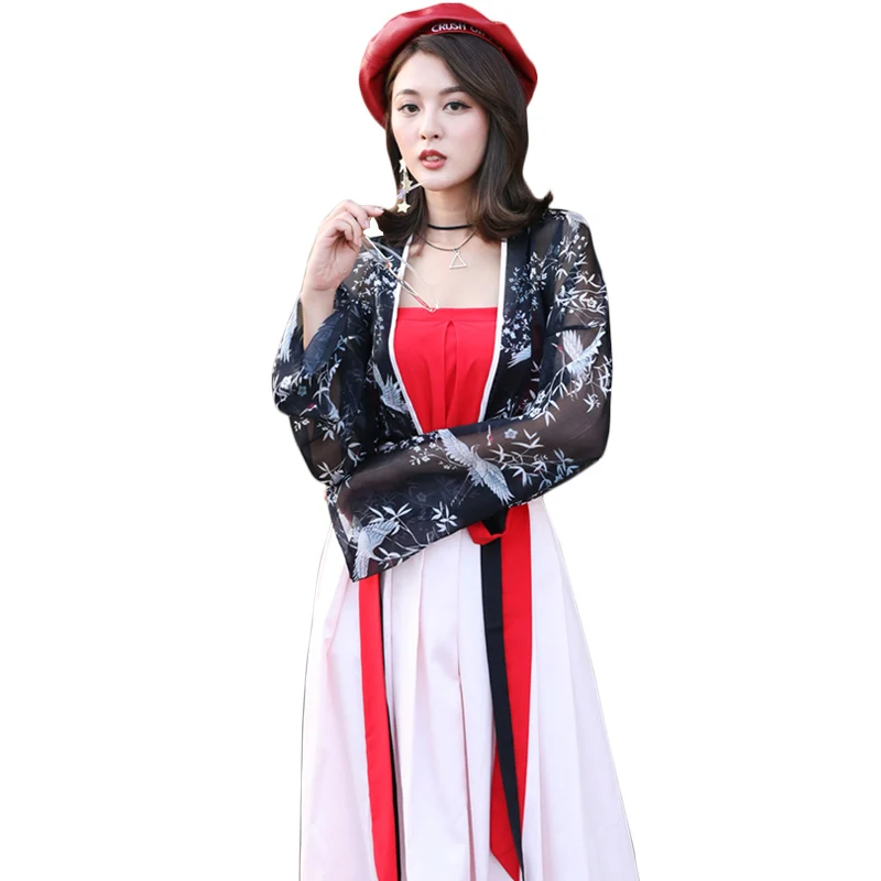 Hanfu женское платье Китайская традиционная модная длинная юбка китайская