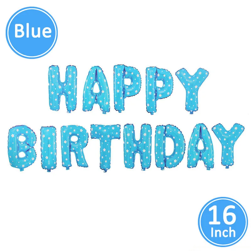 blue star 16 дюймов розовое золото фольга для дня рождения Воздушные шары День рождения украшения для взрослых мужчин женщин 21 30 40th 50th 60th день рождения - Цвет: blue star