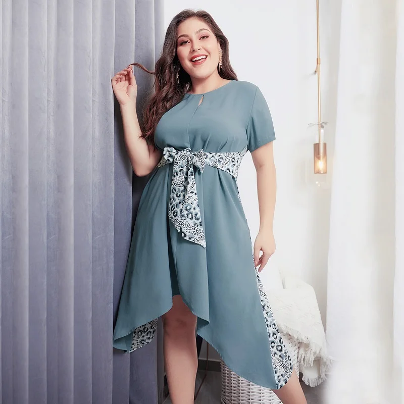 WHZHM летние цветочные Плюс Размеры 3XL 4XL шифоновое платье Для женщин Vestido Пояса с