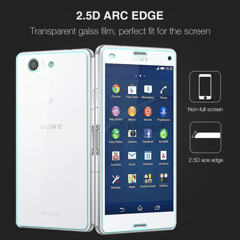 2 шт./лот закаленное стекло для Sony Xperia Z3 Mini Compact D5803 D5833 9H 2.5D защитная пленка |