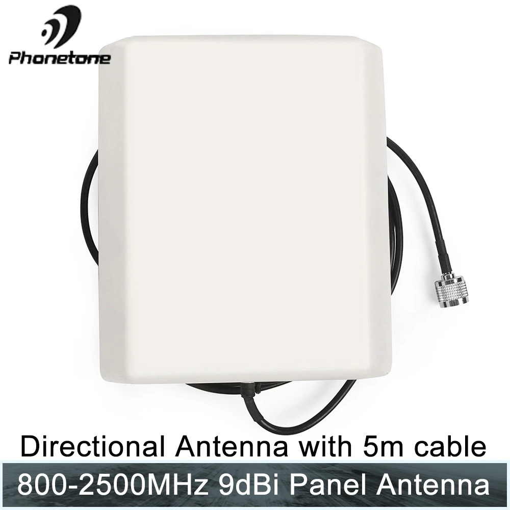 800-2500MHz 9dBi indoor Directional Panel Antenna GSM Lte Antenna with 5m cable N male connector for cell phone signal booster
