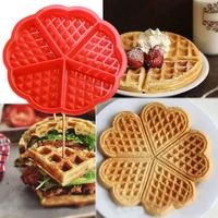 diy heart shape waffle mold 5 cavity4 hold silicone oven pan baking cookie cake muffin cooking tools kitchen accessories supply
