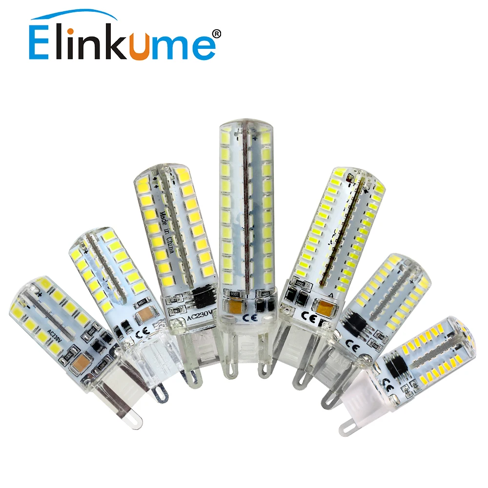 Elinkume G9 светодиодный лампы 2 Вт 3 4 5 мини светодиодная лампа SMD3014 SMD2835