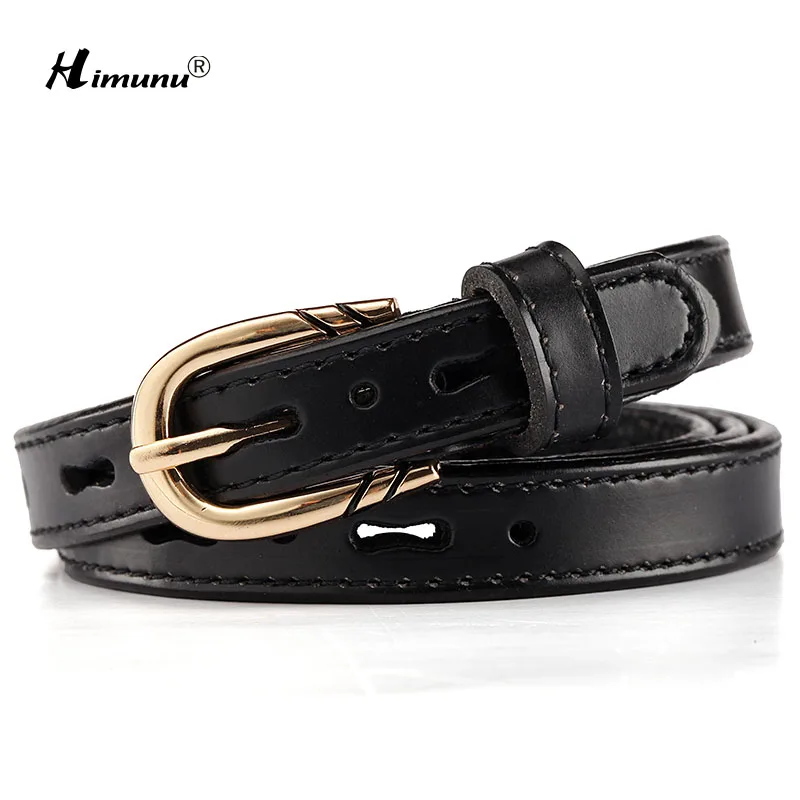 Женские ремни из натуральной кожи женские с пряжкой воловьей золотым