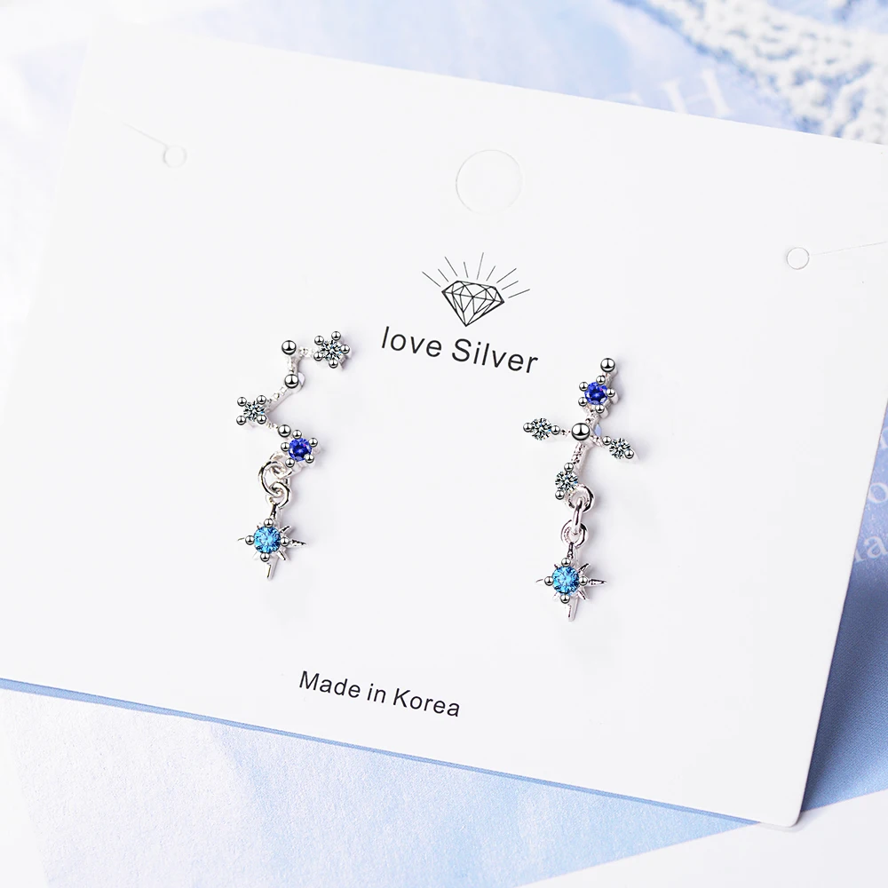 Punk Statement 925 Sterling Silver Earrings Hand Love Heart For Women Ear Studs Party Wedding Jewelry Pendientes | Украшения и