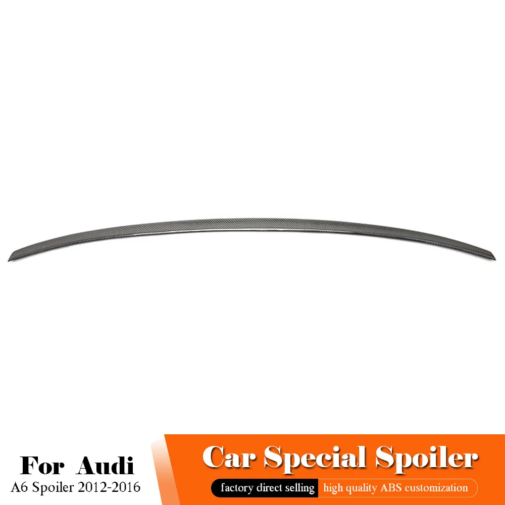Спойлер для Audi A6 2012 2013 2014 2015 2016 высококачественный задний спойлер из углеродного