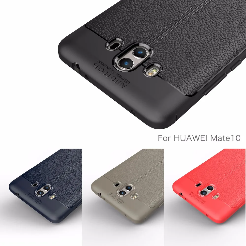 Rjust мягкий чехол для Huawei mate10 Mate 10 Ultra Slim личи кремния кожи антидетонационных
