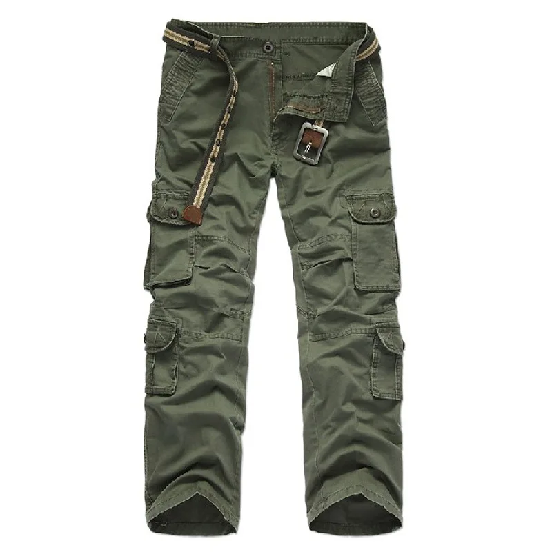Новые мужские плотные брюки-карго черные камуфляжные армейские зеленые хаки