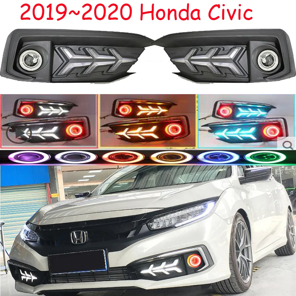 1 комплект 2019 ~ 2020y автомобильный светильник на бампер для Honda Civic противотуманный