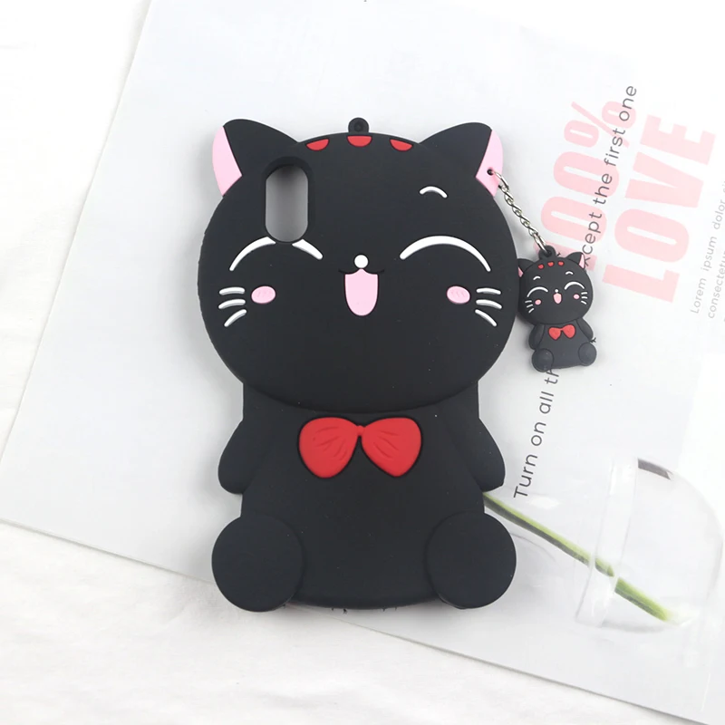 Black 3D 3D чехол с рисунком стежка для Apple iphone 4 4G 4S 3," кролик лошадь кошка Салли чехол сумочки-Чехлы для мобильного телефона - Цвет: Black 3D