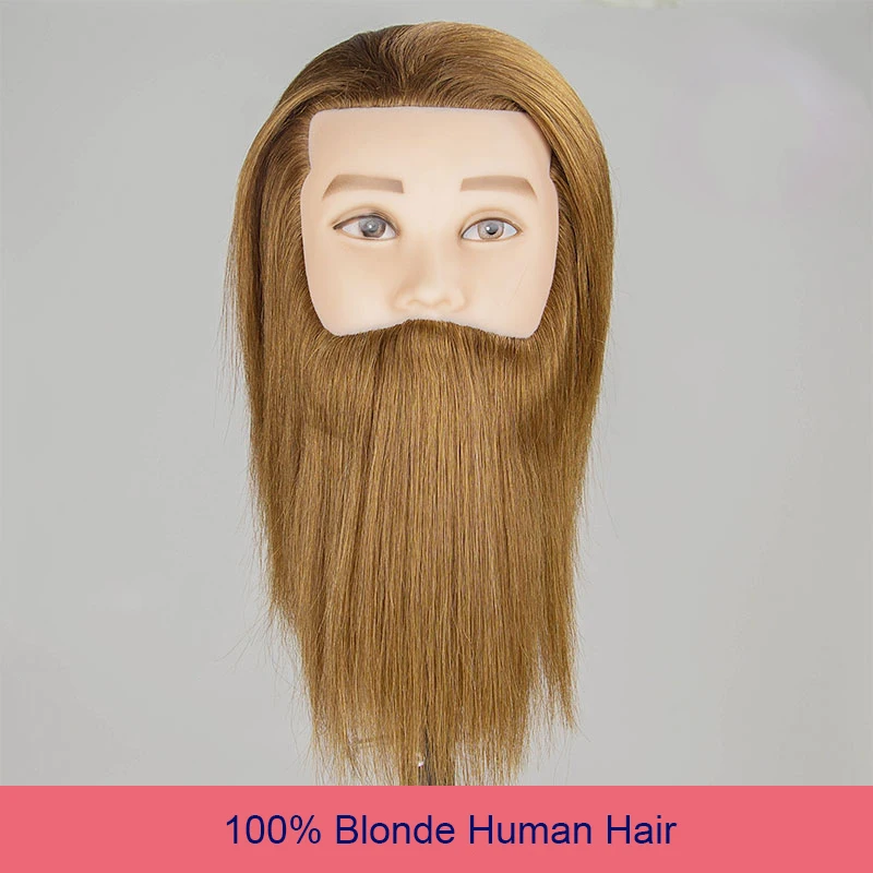 100% human hair male training mannequin head for hairdressers men mannequin head with human hair manequim head of the dummy