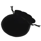 100 шт. 70*80 мм, прекрасный тонкий черный бархатный мешочек на шнурке, сумка для ювелирных изделий, саше для похорон, церемонии вечерние ринки, Рождества, свадьбы, подарочный пакет