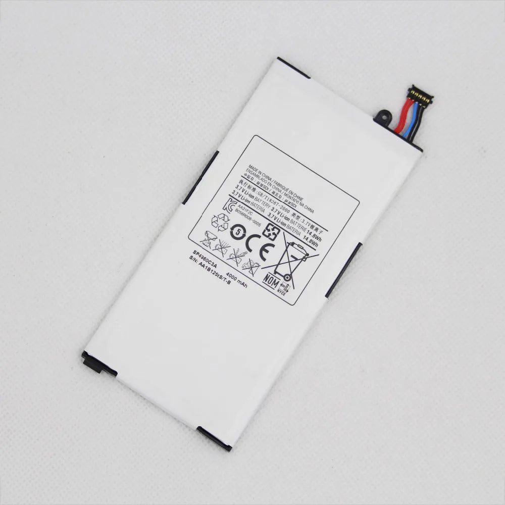 5 шт./лот запасная батарея для планшета SP4960C3A Samsung GALAXY Tab GT P1000 P1010 4000 мАч литиевая