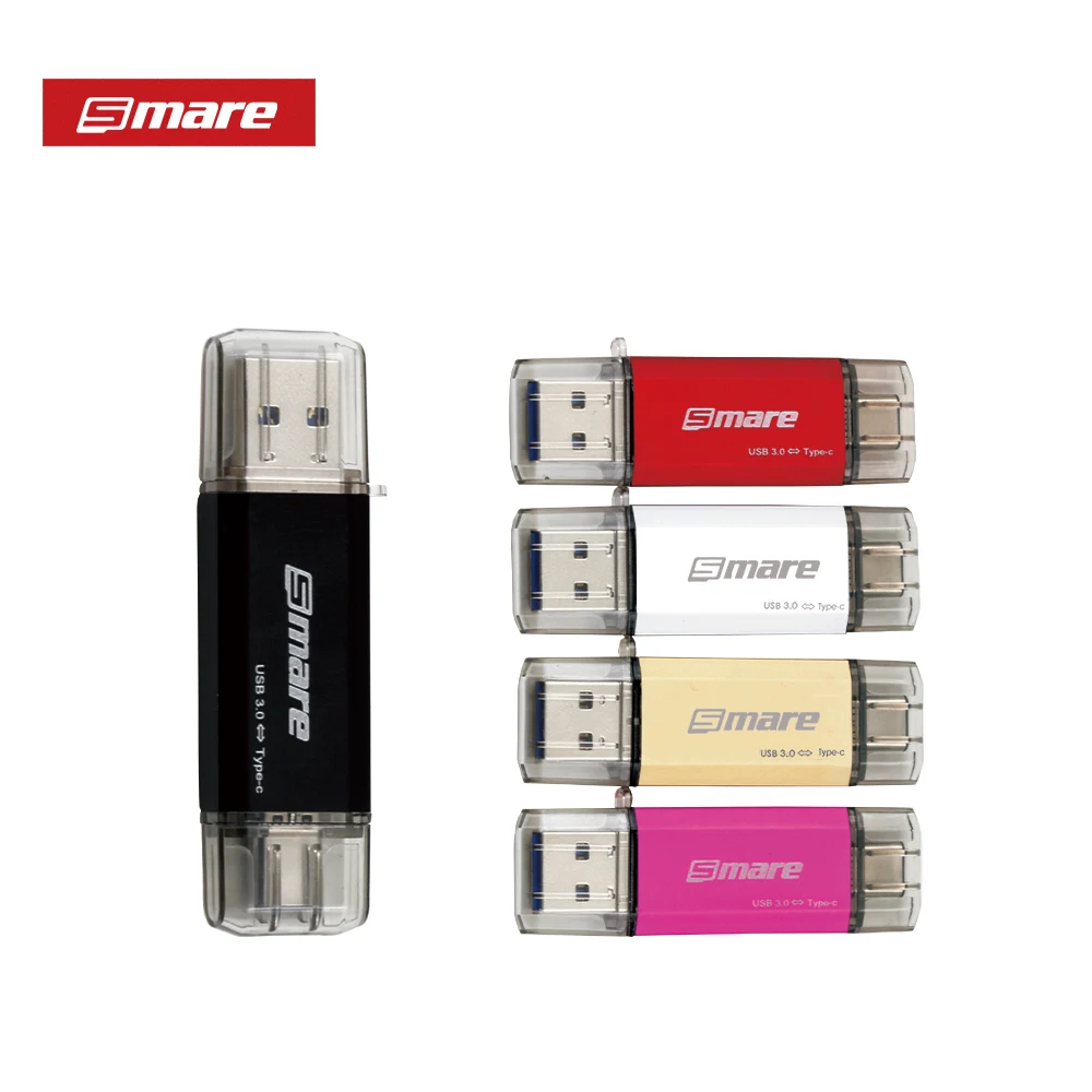 Smare Type-C OTG флеш-накопитель USB 3 0 64 ГБ 32 16 память для смартфона мини флешка 1 двойная