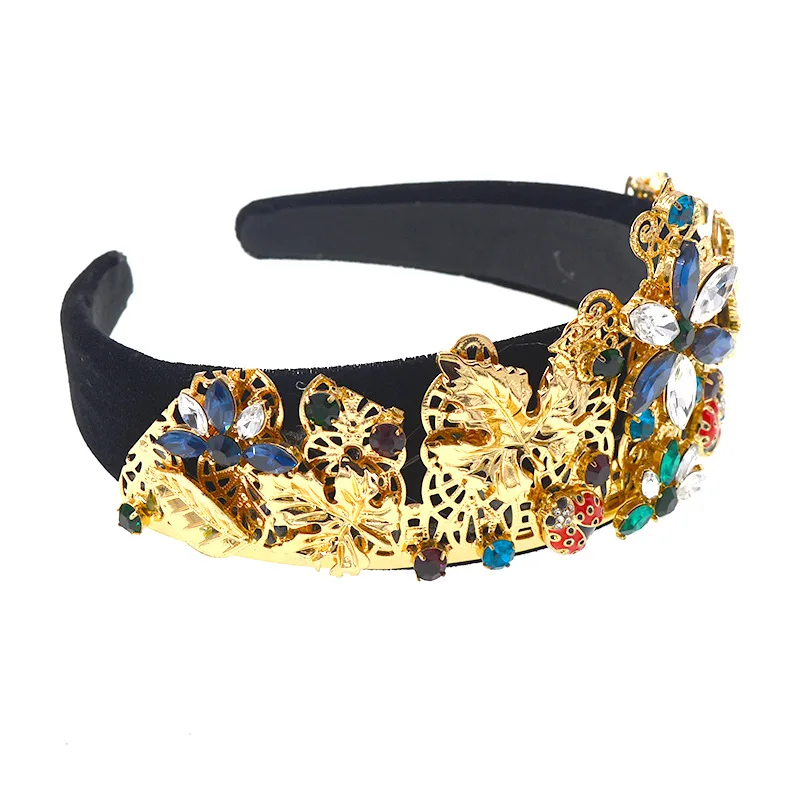 2019 Fashion luxury crystal Baroque headband for women catwalk court hair hoop accessories bridal jewelry | Украшения и