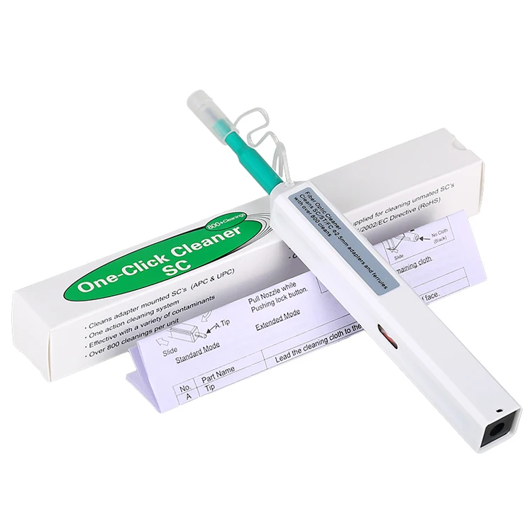 

10PCS One-Click Fiber Optic Connector Cleaner Pen for 2.5mm SC ST and FC Connectors
