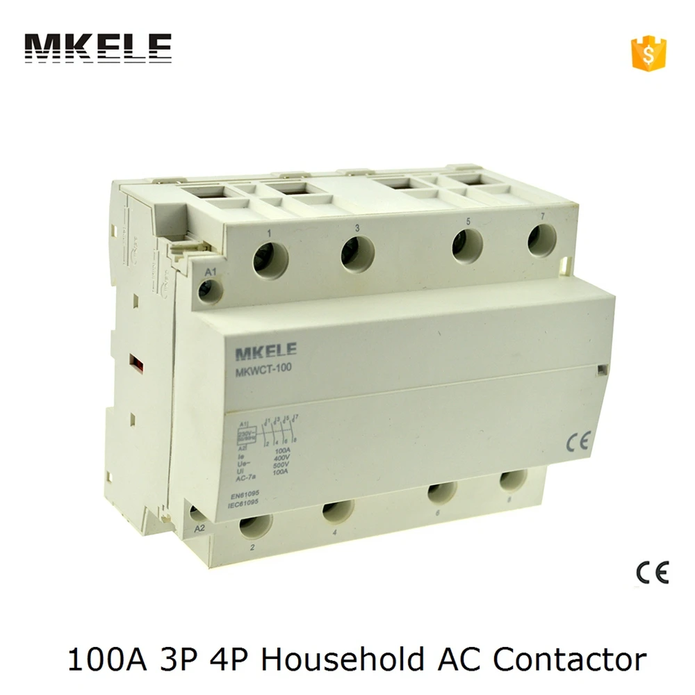 

MKWCT-100 new model! 4P 4NO 240v 100A household Reversible Contactor for din rail electrical type