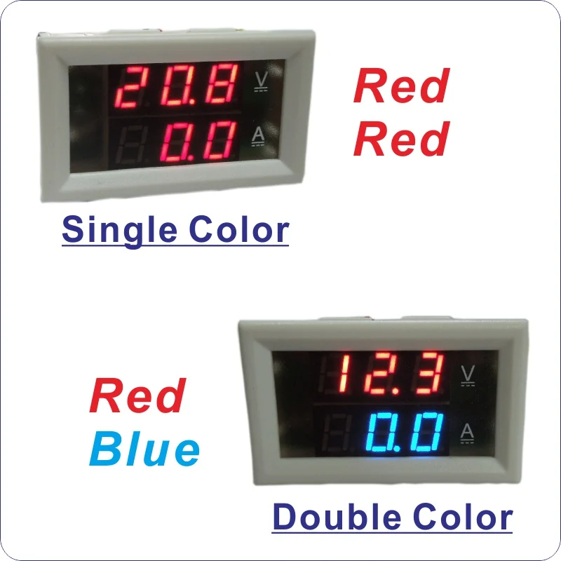 DC0-100V Вольтметр Амперметр DC20A 50A 100A 200A 300A 500A 1000A цифровой светодиодный Напряжение ток мини светодиодный Дисплей черный, белый цвет крышки