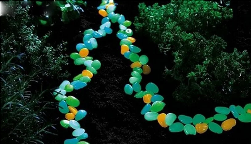 10 шт. светится в темноте Галька Искусственный камень дорожки аквариума Настенный