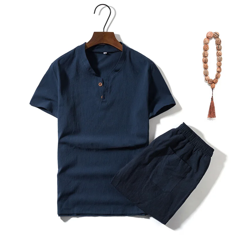 Мужская одежда 2018 комплект из двух предметов футболка с коротким рукавом шорты