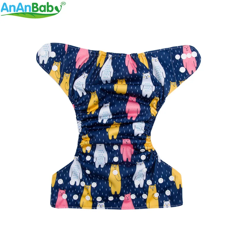 Новинка 2018 Детские Тканевые Подгузники Ananbaby с машинной печатью тканевые