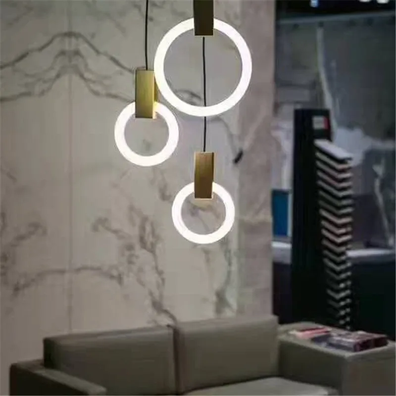 Вилла Лестницы светодиодный подвесной светильник s круглые акриловые круги с