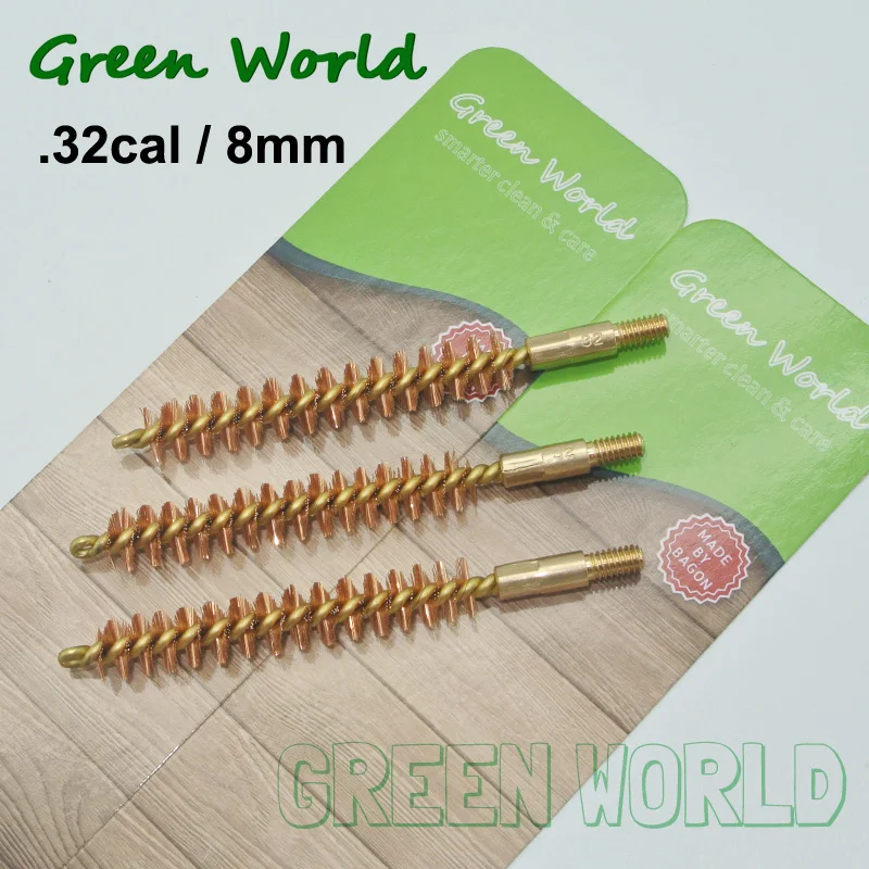 Green World 3 шт./лот. 32cal 8 мм бронзовая Щетка с латунным держателем и сердечником щетка