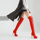 Женские кожаные ботинки BLXQPYT, на высоком каблуке, с круглым носком, 8-11 размеров