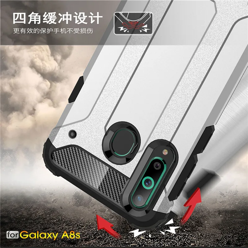 Mobile Phone Case For Samsung Galaxy A8S Hybrid Tough Shockproof Silicone Armor Bumper Hard A8s 6.4'' |