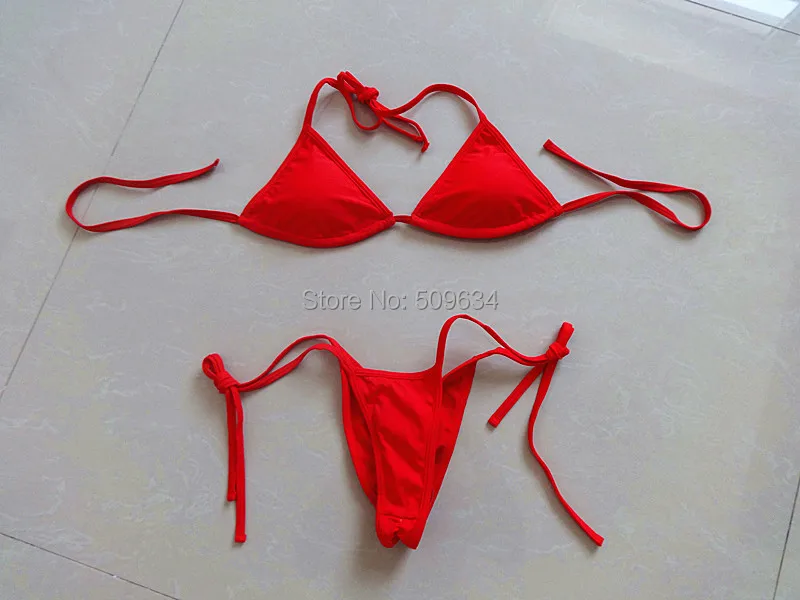 Обтягивающее бикини бразильское маленькое однотонное бикини!|bikini solid|bikini colorfulbikini