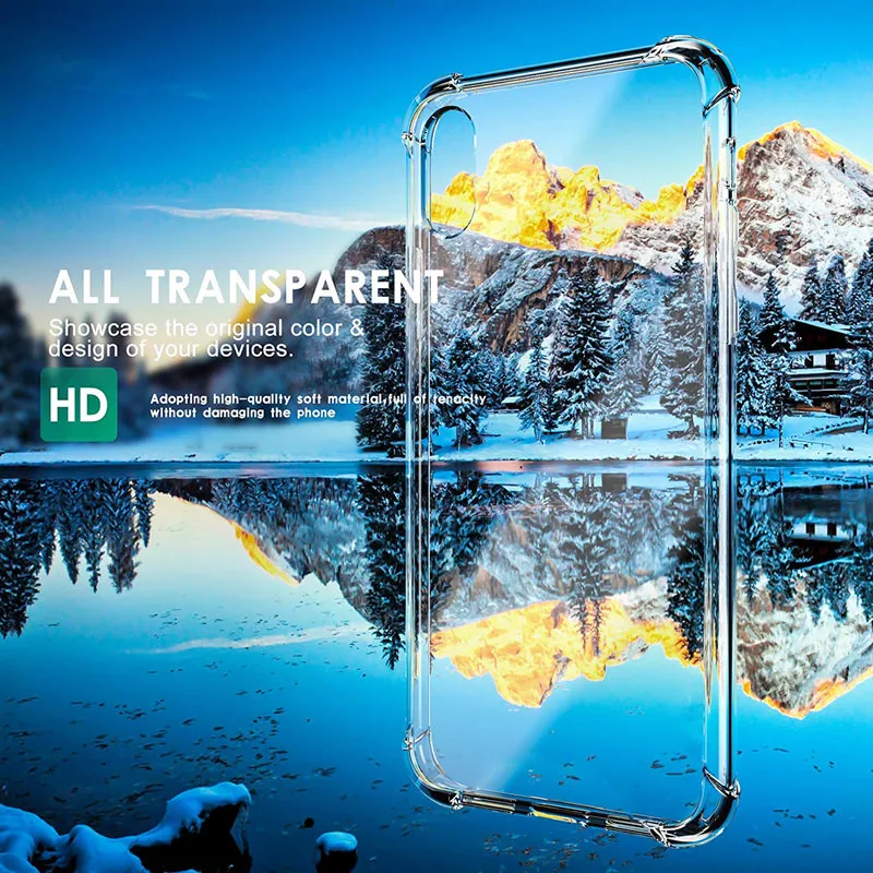 Прозрачный чехол для задней панели телефона iPhone XS Max XR X 7 8 6 6s Plus 5 5S SE тонкий