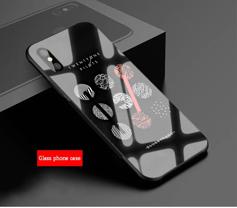Twenty One Pilots Роскошные закаленное стекло чехол для телефона iPhone 5 5C 5S SE 6 6plus 7 7plus 8 8plus X