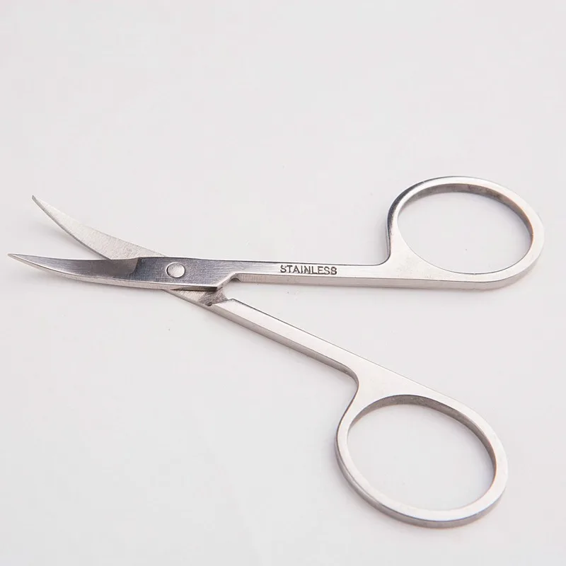 Изгиб головы из нержавеющей стали ножницы для стрижки бровей кутикулы резак